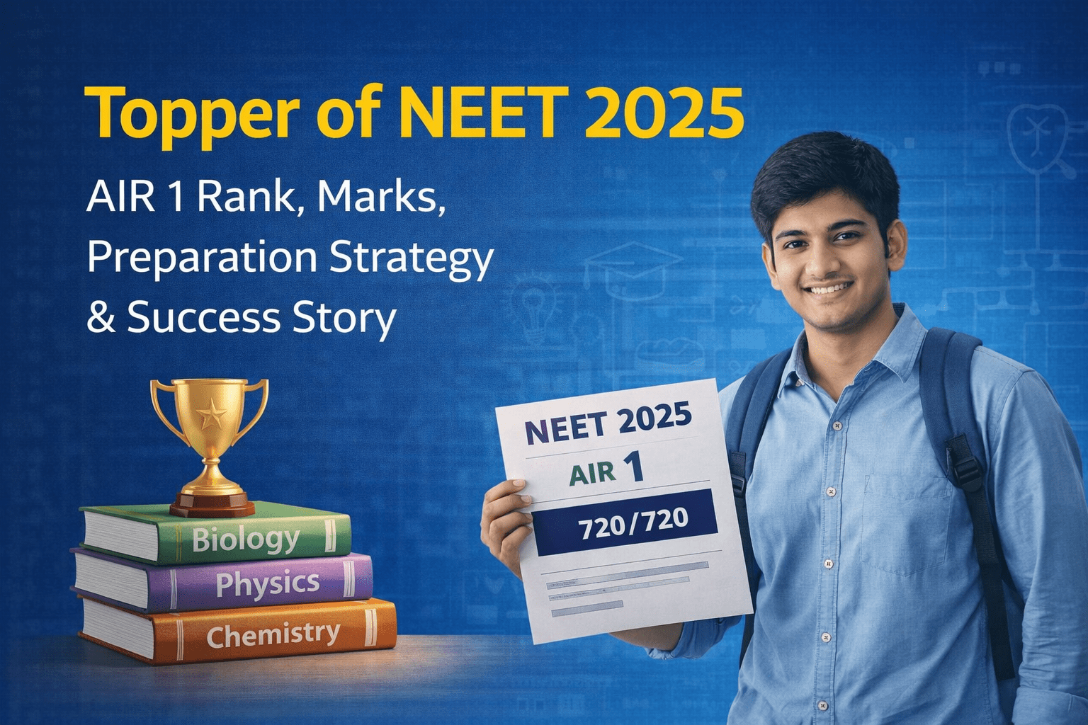 Topper of NEET 2025: AIR 1 Rank, Marks, Strategy, and Success Story